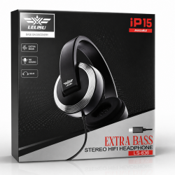 LELISU LS-836 Стерео слушалки  с USB Type-C кабел, Extra Bass, Hi-Fi звук – Черен