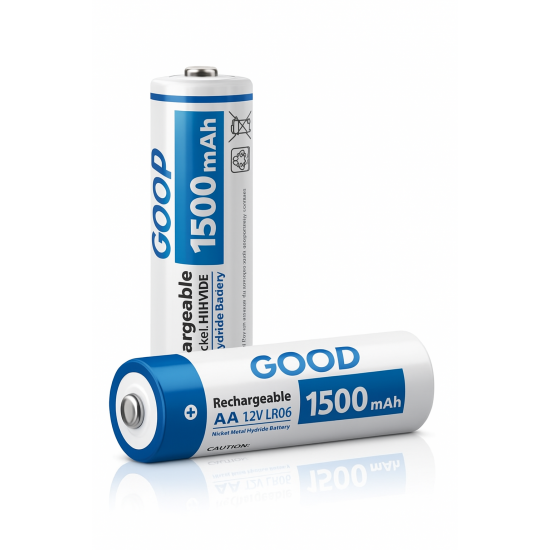 2БР. GOOP AA LR06 никел металнхидрид 1500mAh 1.2 V зареждаща се
