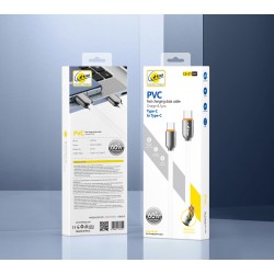 L✮Star LS-21 Кабел за Телефон 60W Fast Type-C към Type-C - Бял