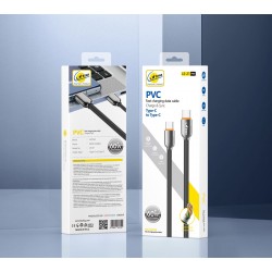 L✮Star LS-21 Кабел за Телефон 60W Fast Type-C към Type-C - Черен