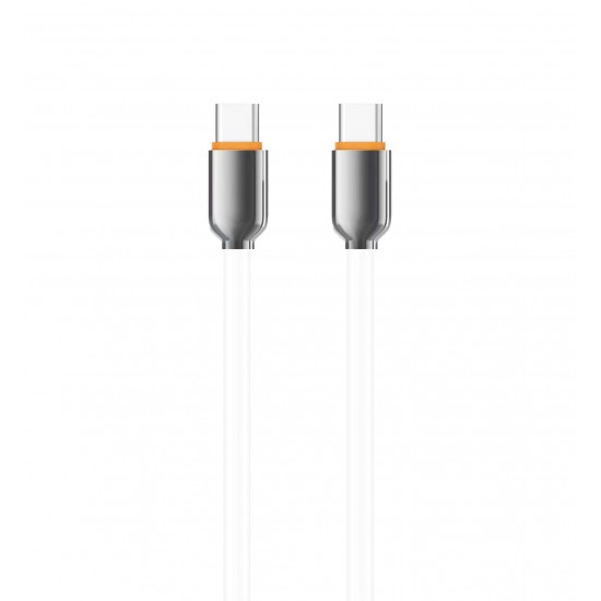 L✮Star LS-21 Кабел за Телефон 60W Fast Type-C към Type-C - Бял