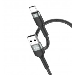 L✮Star LS-19 3.5A Плетен Кабел Fast USB към Type-C - Черен