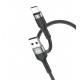 L✮Star LS-19 3.5A Плетен Кабел Fast USB към Type-C - Черен