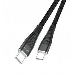 L✮Star LS-232 100W Плетен Кабел Fast Type-C към Type-C 2M - Черен