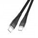 L✮Star LS-232 100W Плетен Кабел Fast Type-C към Type-C 2M - Черен