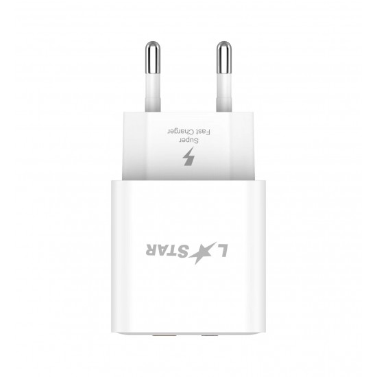 L✮Star LS46 Адаптер PD25W изх.USB-C - Бял