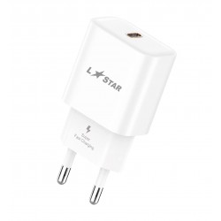 L✮Star LS46 Адаптер PD25W изх.USB-C - Бял