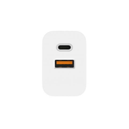 L✮Star LS56 Адаптер 45W 2изх. PD(25W)+QC3.0(20W) SuperFast USB-C - Бял