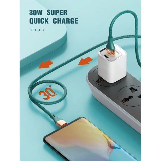 LDNIO Кабел LS631 30W 1M Fast USB към Type-C - Син