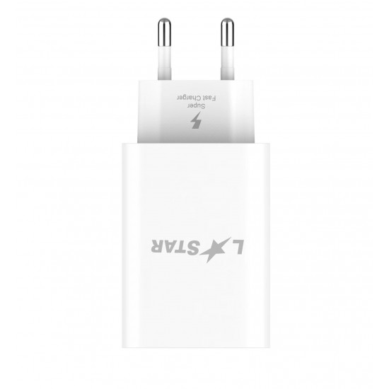 L✮Star LS76 GaN Адаптер PD35W с два USB-C порта - Бял