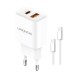 LINKSTAR LS-82 38W USB-C PD + USB-A QC бързо зарядно Type-C към Type-C
