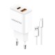 LINKSTAR LS-82 38W USB-C PD + USB-A QC бързо зарядно USB към Type-C
