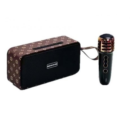 M2201+  преносима безжична мини колона с безжичен микрофон 1500mAh - Черен