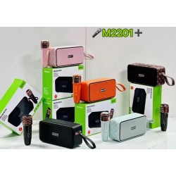 M2201+  преносима безжична мини колона с безжичен микрофон 1500mAh - Черен