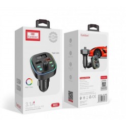 EARLDOM M85 FM Трансмитер с бързо зареждане за кола 2*USB 3.1A с амбиентно осветление