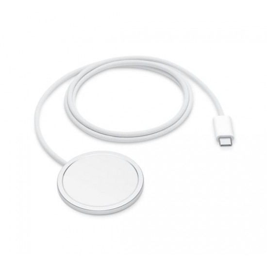 Оригинално Безжично Магнитно USB-C Зарядно APPLE за iPhone, Magsafe Charger 15W MHXH3ZM/A, Бял