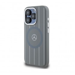 8400 Mercedes-Benz iPhone 15 Back cover case - Magsafe - stripes pattern - Grey