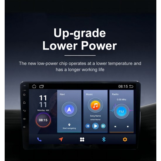 6580 Android мултимедиен плеър 4GB RAM 64GB ROM – 9" IPS дисплей 1024x600, CarPlay, GPS, WiFi, Bluetooth