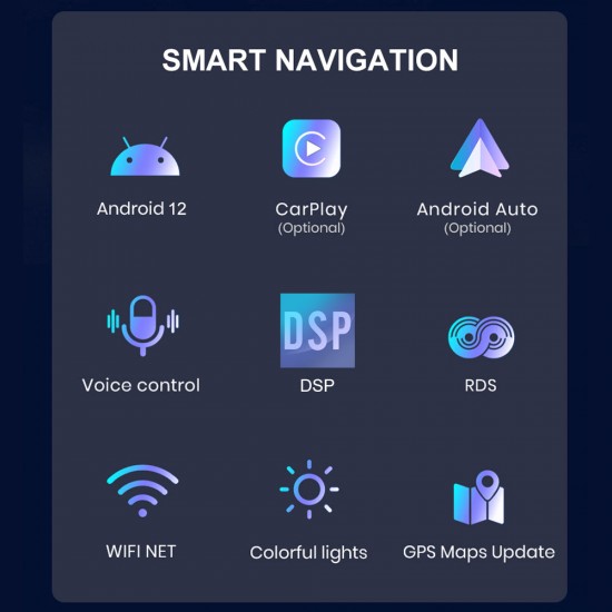 6580 Android мултимедиен плеър 4GB RAM 64GB ROM – 9" IPS дисплей 1024x600, CarPlay, GPS, WiFi, Bluetooth