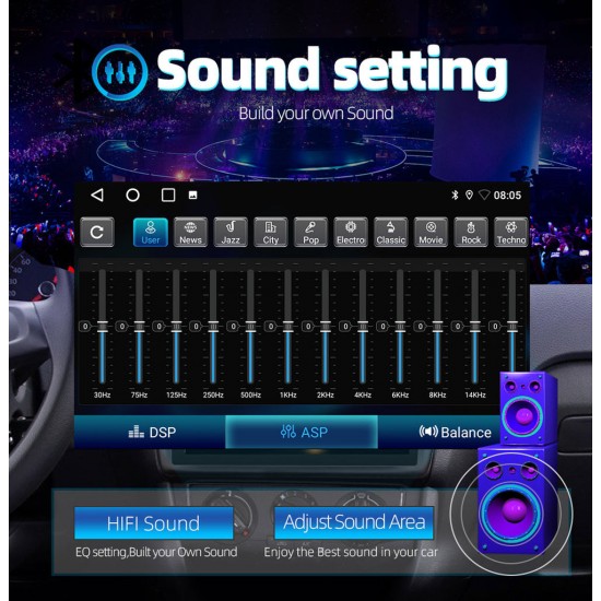 6580 Android мултимедиен плеър 4GB RAM 64GB ROM – 9" IPS дисплей 1024x600, CarPlay, GPS, WiFi, Bluetooth
