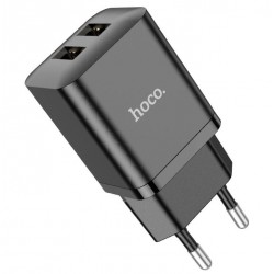 HOCO адаптер “N25 Maker” двоен USB комплект за зареждане - Черен