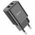 HOCO адаптер “N25 Maker” двоен USB комплект за зареждане - Черен