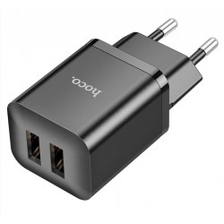 HOCO адаптер “N25 Maker” двоен USB комплект за зареждане - Черен