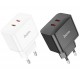 HOCO N29 35W двоен PD Адаптер с два USB-C изхода - Бял