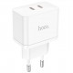 HOCO N29 35W двоен PD Адаптер с два USB-C изхода - Бял