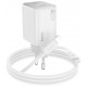 HOCO “N42 Elogiado” Зарядно GaN двоен USB-C PD45W TYPE-C към TYPE-C - Бял