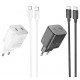HOCO “N42 Elogiado” Зарядно GaN двоен USB-C PD45W TYPE-C към TYPE-C - Бял