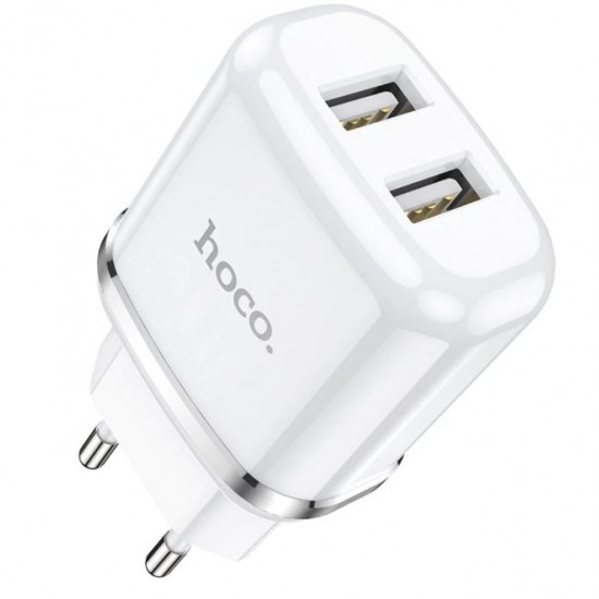 HOCO N4 двоен USB комплект за зареждане с кабел USB към LIGHTNING 1M.
