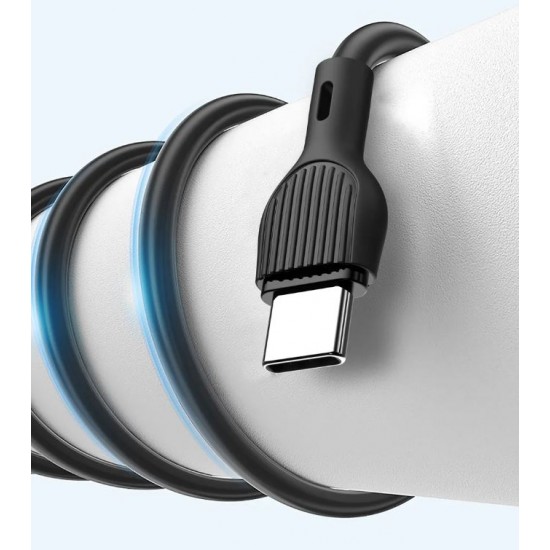Кабел XO-NB200 Fast 2.1A USB към Type-C 1M - Черен