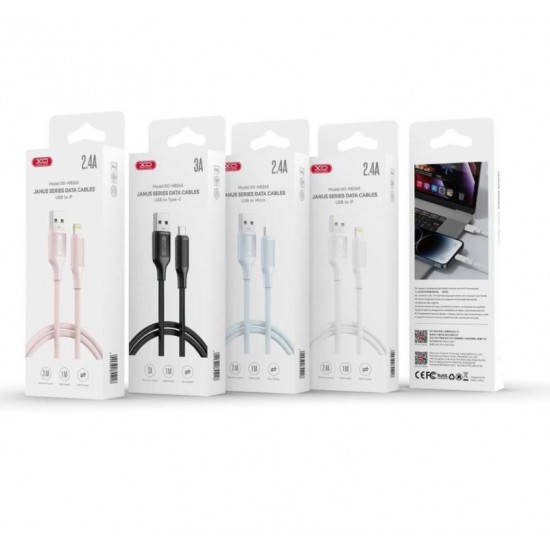 Кабел XO-NB265 Fast 3A USB към Type-C 1M - Черен