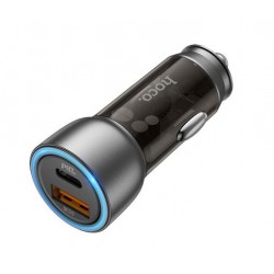 HOCO NZ8 12v. зарядно за кола 43W QC3.0USB+PD25W Dual Port - Черен