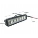 Външни светлини OH-821 жълти за кола или камион DC12-24V 6LEDs 18W 6-инчова работна светлина