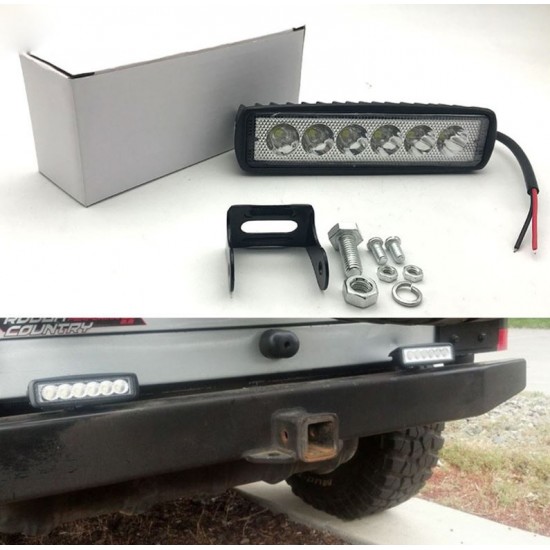 Външни светлини OH-821 жълти за кола или камион DC12-24V 6LEDs 18W 6-инчова работна светлина