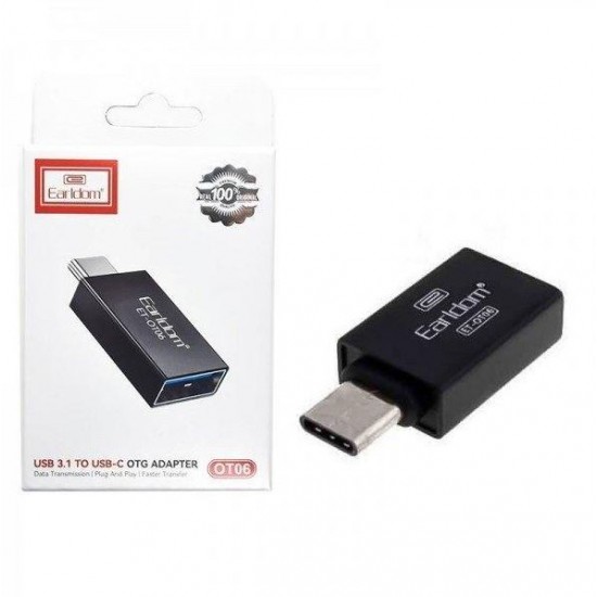 EARLDOM ET-OT06, USB F към Type-C OTG, Сребрист