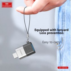EARLDOM адаптер ET-OT72 от USB към Type C 3.0, черен