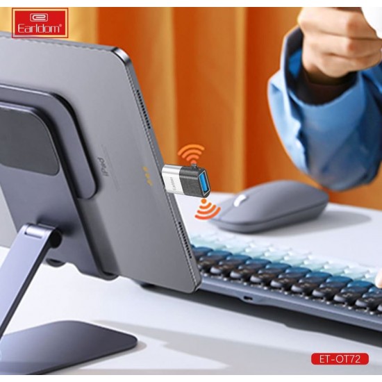 EARLDOM адаптер ET-OT72 от USB към Type C 3.0, черен