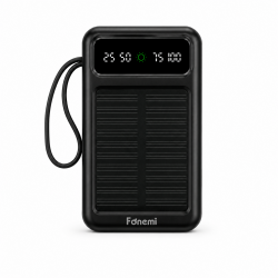 Fonemi (ЧЕРЕН) FM-P166 Соларна преносима батерия 10,000mAh 2.4A