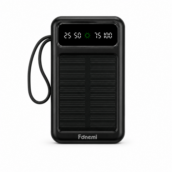 Fonemi (ЧЕРЕН) FM-P166 Соларна преносима батерия 10,000mAh 2.4A