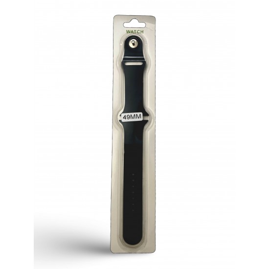 Силиконова Apple Watch каишка iWatch 49mm - Черен - 2 части