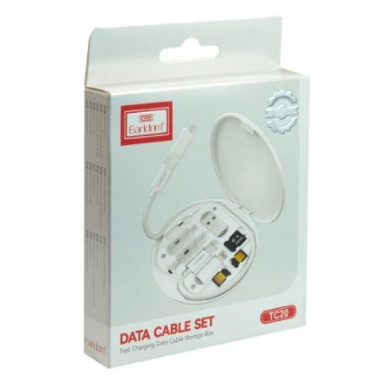 Earldom TC20 Lightning/Type-C/Micro USB/TC-TC/TC-LIGHTNING Многофункционален комплект от кабели за бързо зареждане