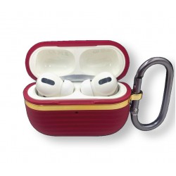 Луксозен силиконов калъф за Airpods Pro 2-gen SC01 - Винен