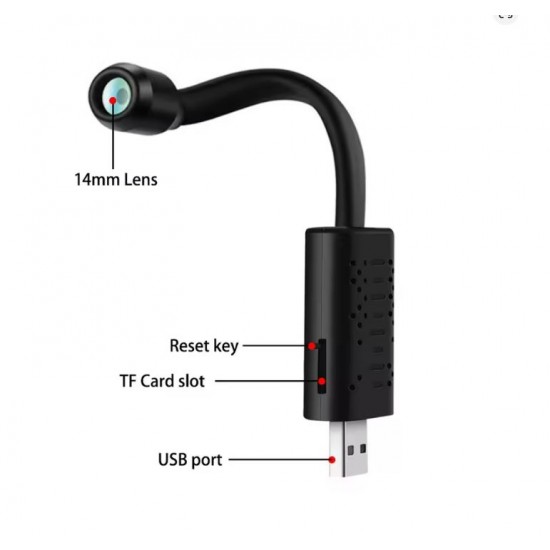 USB Q1 ( APP:V380PRO ) Мини USB камера с AI разпознаване, наблюдение в реално време и аларма