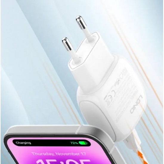 LDNIO Зарядно Q233 30W 2XUSB-C ихода FAST Type-C към Type-C