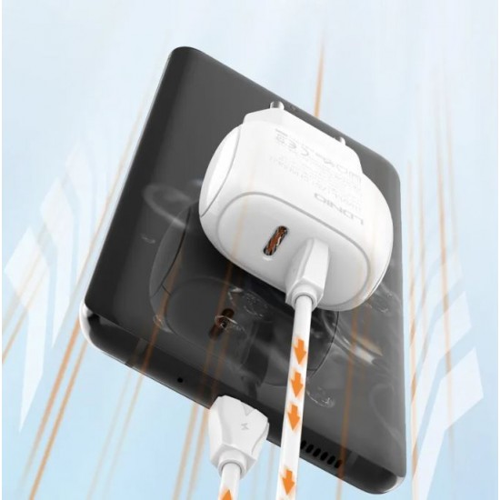 LDNIO Зарядно Q233 30W 2XUSB-C ихода FAST Type-C към Type-C
