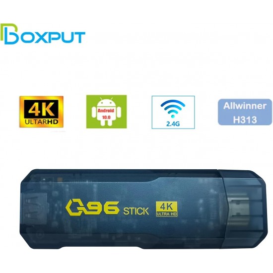 BOXPUT Q96 Android 10.0 8GB/128GB TV Stick – 4K смарт TV стик с Wi-Fi, Allwinner H313 процесор и дистанционно управление