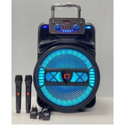 QL-1501 15" 40W Безжична колона говорител субуфер+ 2 безжични микрофони